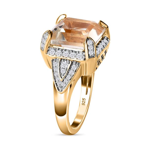 Prasiolith und Zirkon Ring- 7,10 ct. image number 5