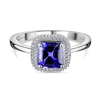 RHAPSODY AAAA Tansanit und VS Diamant Ring in 950 Platin &ndash; 2,19 ct.