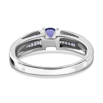 AAA Tansanit und Zirkon Ring - 0,79 ct.