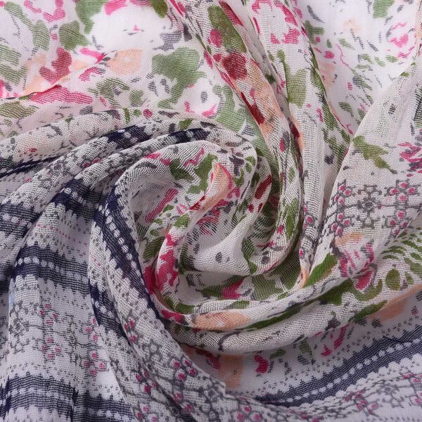 Bedruckter Schal mit Quasten, 55x195+10 cm, Rosa image number 4