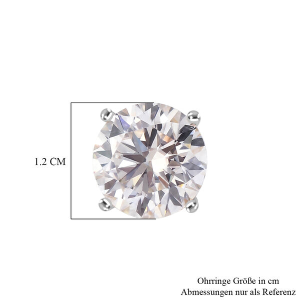 D'Joy Moissanit Ohrringe 925 Silber Rhodiniert ca. 10.08 ct image number 4