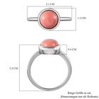 Oregon Pfirsich Opal-Solitär-Ring, 925 Silber platiniert, 1,40 ct image number 6