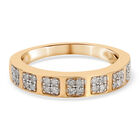 Diamant Ring 925 Silber vergoldet  ca. 0,15 ct image number 0