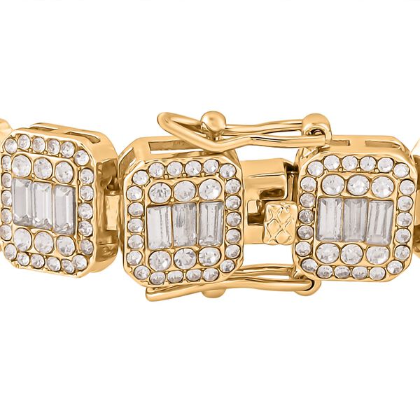 Wei&szlig;es Kristall-Armband ca. 18.5 cm image number 3