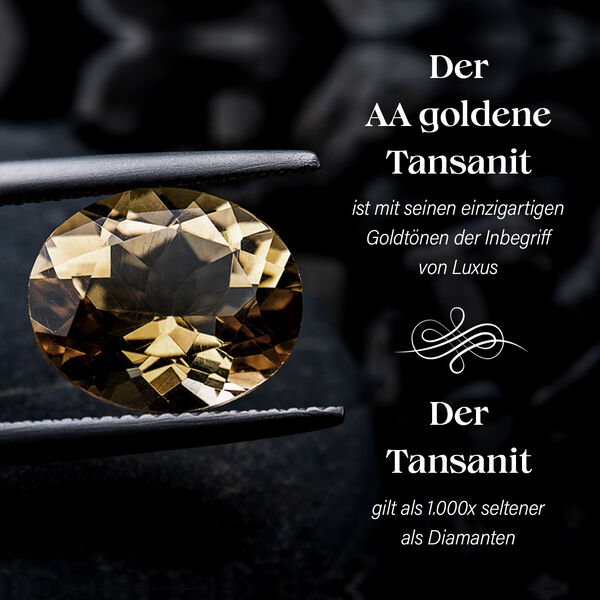 AA Nat&uuml;rlicher goldener Tansanit und Tansanit Anh&auml;nger - 1,20 ct. image number 4