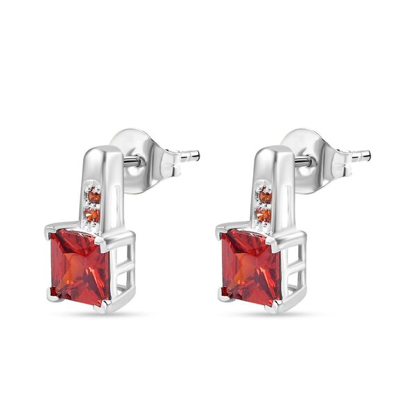 LUSTRO STELLA Granat Zirkonia Ohrringe image number 4