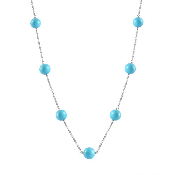 Feine T&uuml;rkis-Perlen-Halskette- 35ct.