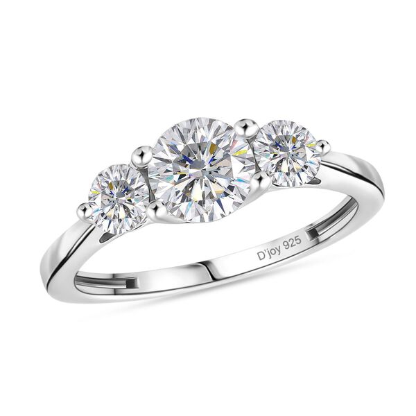 D'Joy Moissanit Ring, 925 Silber rhodiniert - 1,22 ct. image number 3