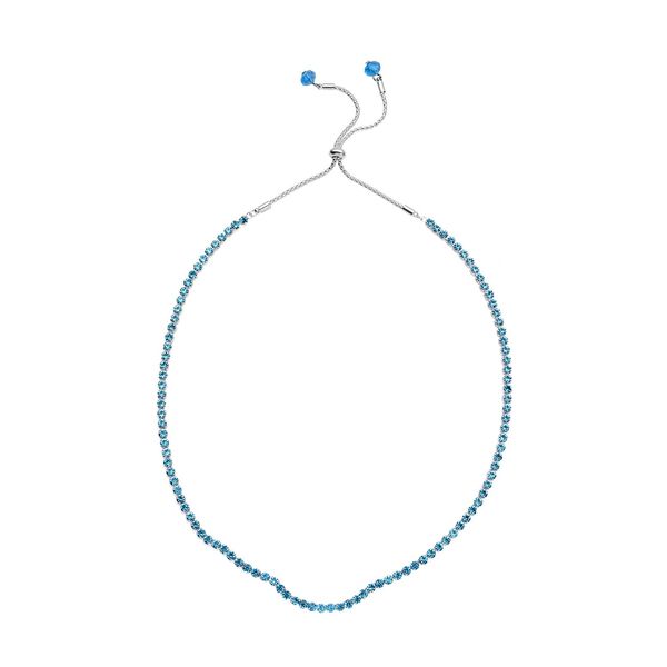 Blaue Kristall-Halskette mit Armband - 14,50 ct. image number 3