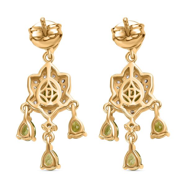 D’Joy Peridot und Zirkon Ohrringe - 2,49 ct. image number 5