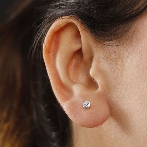 LUXURIANT SI-GH Labor Diamant Ohrringe, 925 Silber rhodiniert - 0,25 ct. image number 3