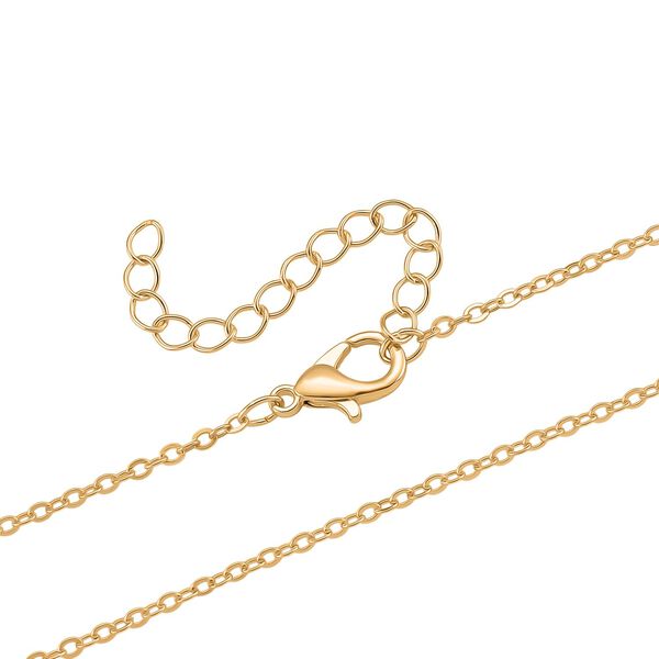 Herz Anh&auml;nger mit wechselbaren Edelsteinen und Kette, ca. 50 cm + 5 cm Extender, Nickelfreies Messing, Goldfarben image number 7