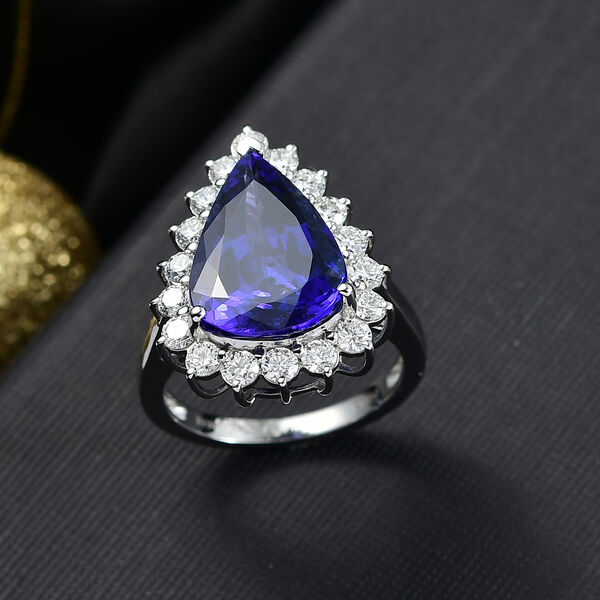 RHAPSODY AAAA Tansanit und VS Diamant Ring in 950 Platin - 11,34 ct. image number 1