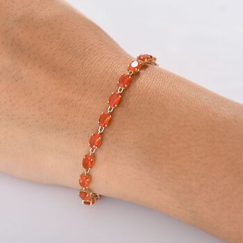 AAAA Blaze Feueropal Armband ca. 19 cm 375 Gold ca. 6.53 ct