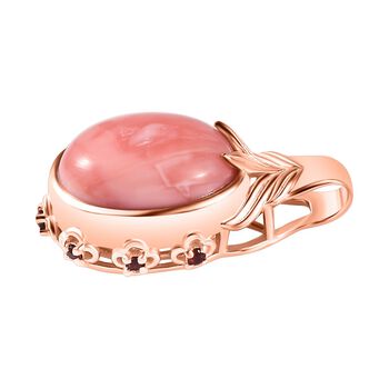 AAA Oregon Pfirsich Opal und Mosambik Granat Anh&auml;nger - 4,07 ct.