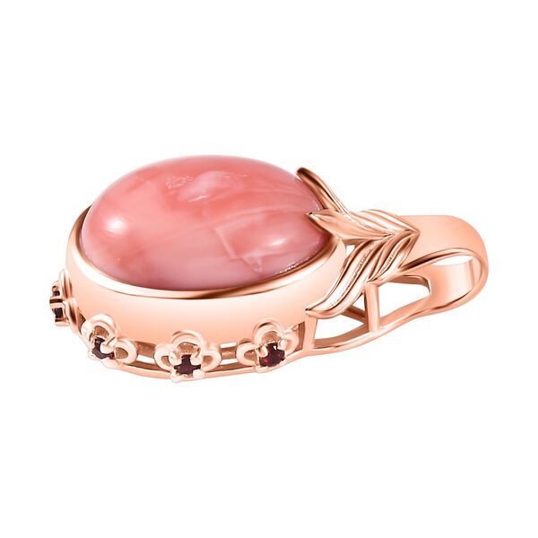 AAA Oregon Pfirsich Opal und Mosambik Granat Anhänger - 4,07 ct. image number 4