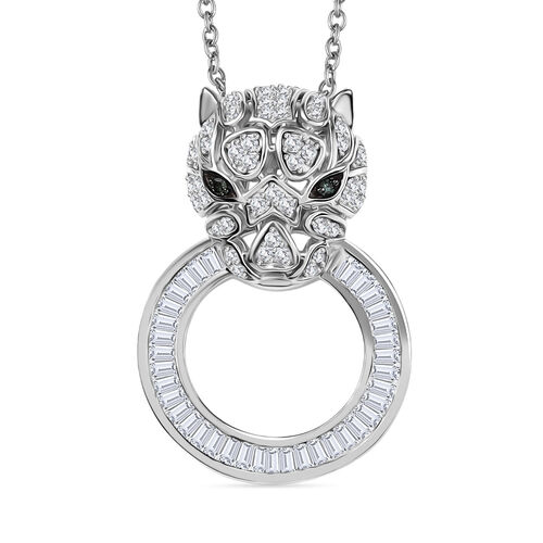 GP Kanchanaburi Blauer Saphir, Weißer Diamant Schmuckset 925 Silber rhodiniert ca. 0.99 ct image number 0