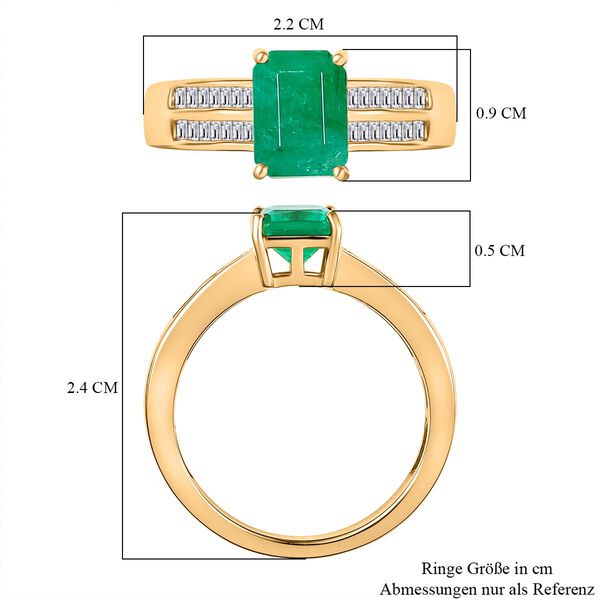 AAA Socoto Smaragd und Diamant Ring - 1,80 ct. image number 7