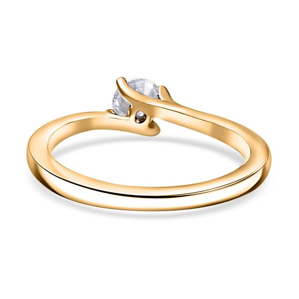 LUXURIANT SI-GH Labor Diamant Ring, 925 Silber 750 Gelbgold Vermeil - 0,33 ct. image number 6