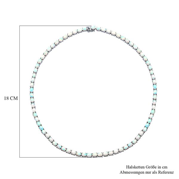 Kaleidoskopische &auml;thiopische Opal-Eternity-Halskette - 25,28 ct. image number 4