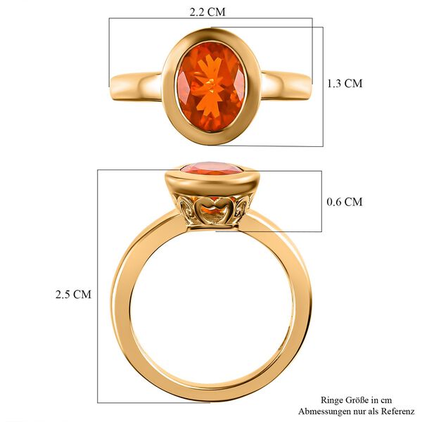 Crimson Feueropal Ring - 1,28 ct. image number 7