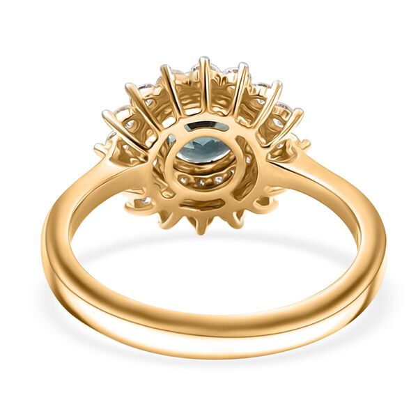 AAA Australischer-Saphir, Weißer Diamant Ring 585 Gold (Größe 18.00) ca. 1,82 ct image number 4