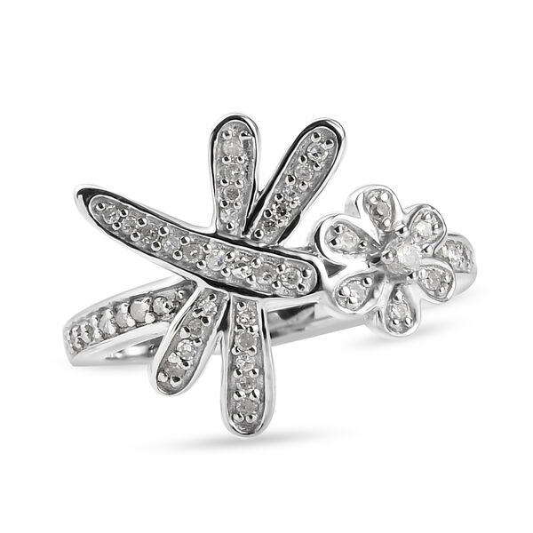 Diamant Ring 925 Silber Platin-&Uuml;berzug image number 4