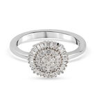 Diamant Ring 925 Silber platiniert (Größe 16.00) ca. 0,25 ct