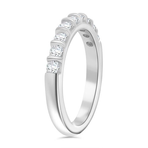 LUXURIANT DIAMOND- SGL zertifizierter VS-EF Labor Diamant Ring, 925 Silber platiniert - 0,50 ct. image number 5