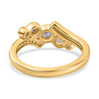 Tansanit und Zirkon-Ring, 925 Silber vergoldet  ca. 0,47 ct image number 5