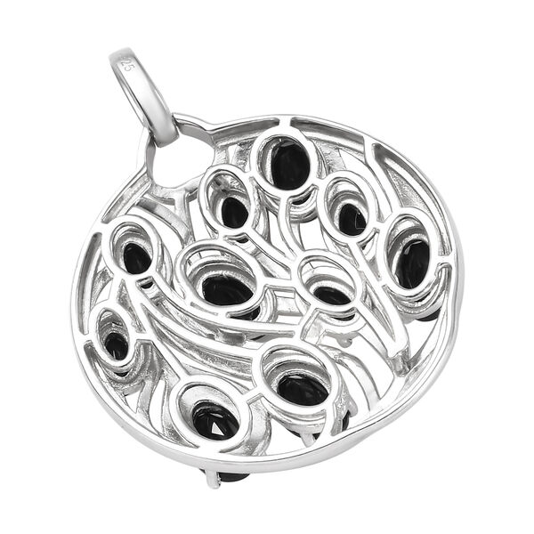 Schwarzer Turmalin Anh&auml;nger 925 Silber Bicolor ca. 3,42 ct image number 5