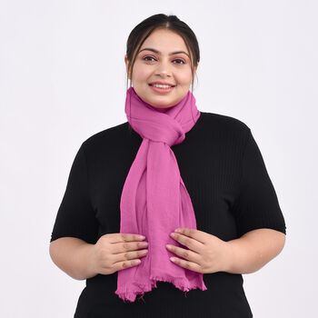 LA MAREY - 100% Kaschmirwolle superweicher Schal, Gr&ouml;&szlig;e 70x190 cm, Rosa