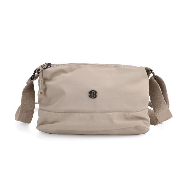 Crossbody-Tasche aus Nylon, mit mehreren Rei&szlig;verschlussf&auml;chern und verstellbarem Schulterriemen, 24x15x9cm, Schwarz