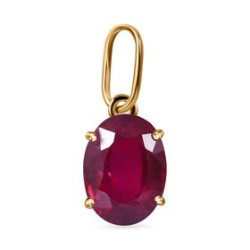 AA Afrikanischer Rubin (Fissure gefüllt) Anhänger 375 Gold ca. 2,00 ct.