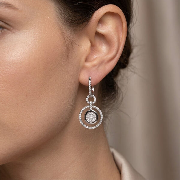 Lustro Stella wei&szlig;e Zirkonia Ohrringe image number 2