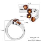 Madeira Citrin Ring 925 Silber Platin-Überzug image number 5