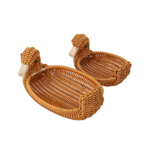 2er-Set Rattan-Korb, Ente, Braun image number 3
