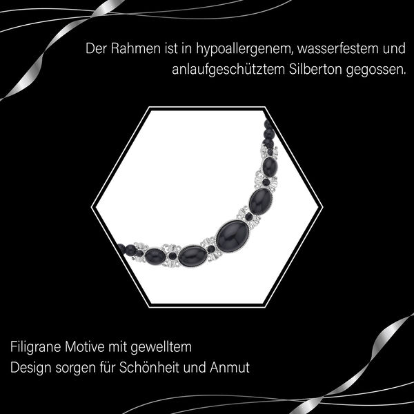 Beads of Grace schwarze Achat-Halskette image number 7