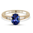 AAA Tansanit und Diamant-Ring, 585 Gelbgold  ca. 1,78 ct image number 0