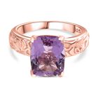 AA Rose De France Amethyst Ring 925 Silber 750 Roségold Vermeil (Größe 17.00) ca. 4,18 ct