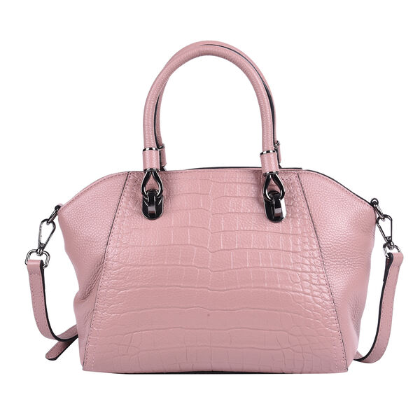 Crossbody-Tasche aus 100% Leder, Rosa