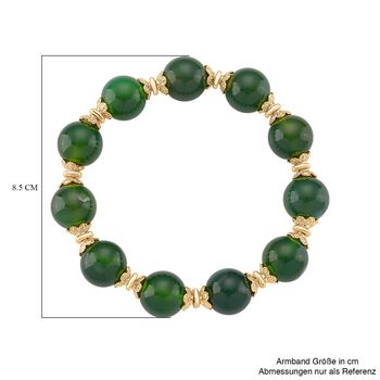 Flexibles, gr&uuml;nes Achat Armband - 190 ct.