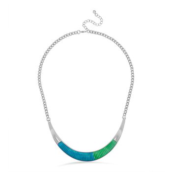 2er Set - emaillierte Halskette ca. 50 cm und Ohringe