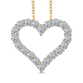 Lab Grown Diamant SI Schmuckset 925 Silber Gelbgold Vermeil ca. 0,54 ct.