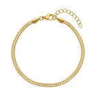 Fuchsschwanz Armband, ca. 19 cm, Edelstahl, ca. 4,30g, goldfarben