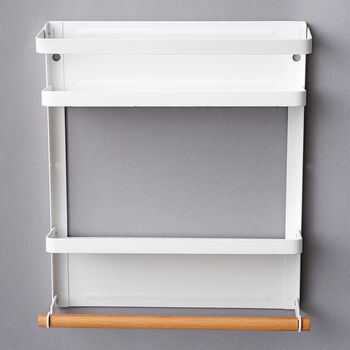 Magnetisches Dreischicht-Organisationsregal, Gr&ouml;&szlig;e 32x28 cm, Wei&szlig;