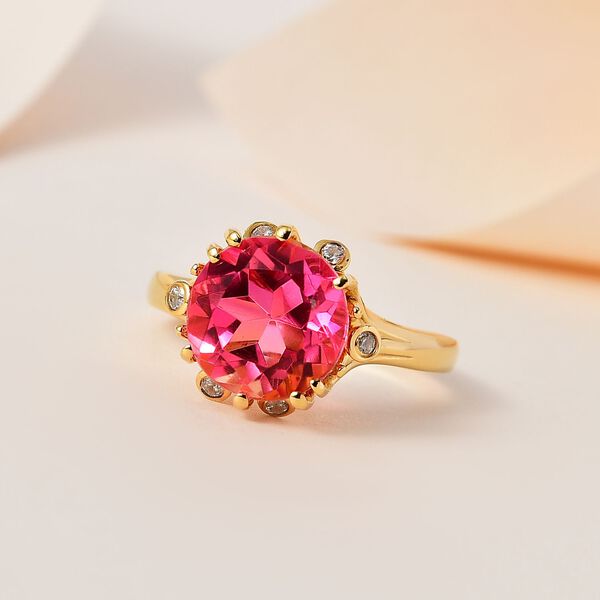 Sunset Triplett Quarz und Zirkon Ring- 4,83 ct. image number 2