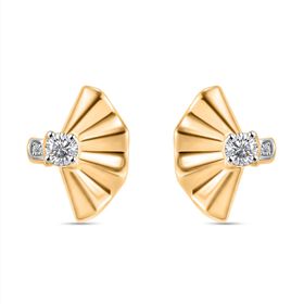 GP Italian Garden Kollektion- SI Labor Diamant  und Kanchanaburi blauer Saphir-Ohrringe - 0,29 ct.