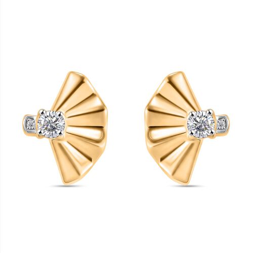 GP Italian Garden Kollektion- SI Labor Diamant  und Kanchanaburi blauer Saphir-Ohrringe - 0,29 ct. image number 0
