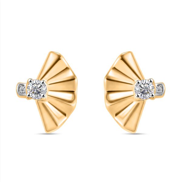 GP Italian Garden Kollektion- SI Labor Diamant  und Kanchanaburi blauer Saphir-Ohrringe - 0,29 ct. image number 0